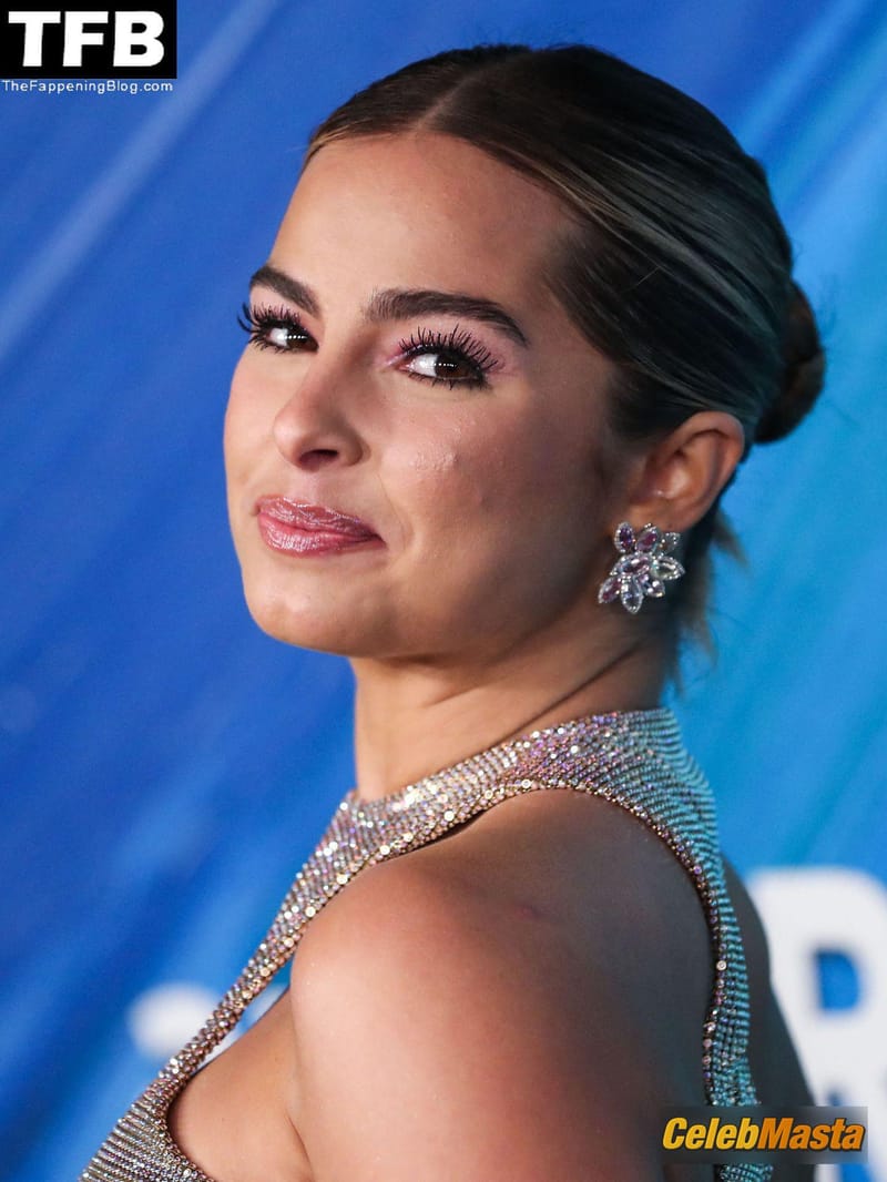 Addison Rae Sexy Seen Flaunting Her Big Boobs And Hot Legs In A Silky Black Gown At The AmfAR Gala in West Hollywood Photo Gallery photo 2