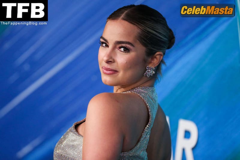 Addison Rae Sexy Seen Flaunting Her Big Boobs And Hot Legs In A Silky Black Gown At The AmfAR Gala in West Hollywood Photo Gallery photo 3