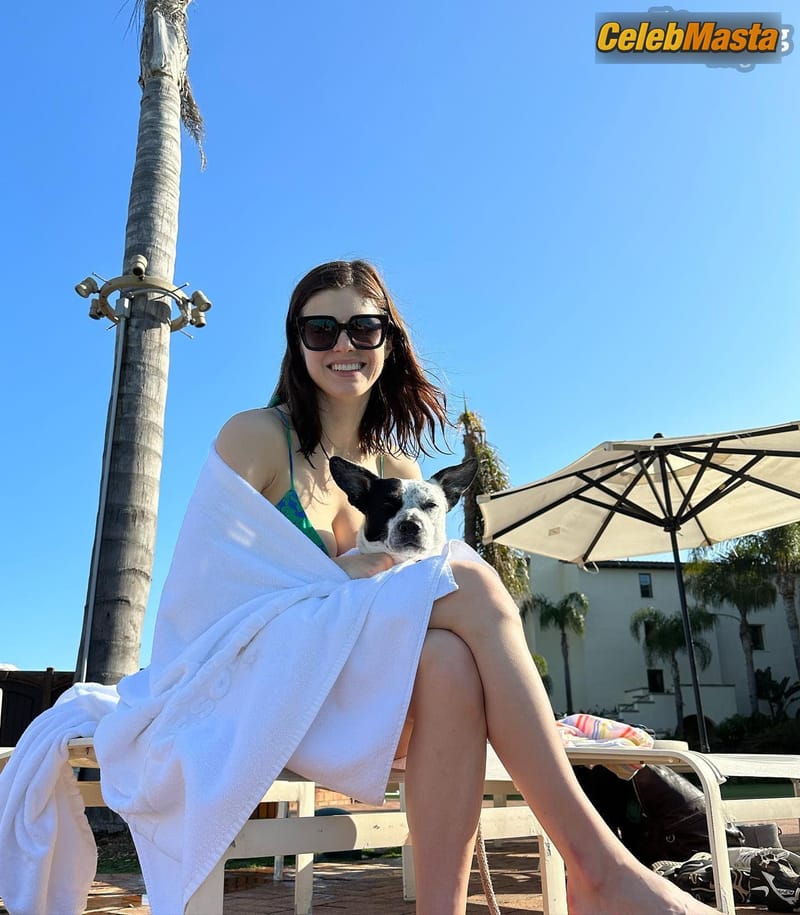 Alexandra Daddario Sizzles in Green Bikini at Beach in Miami Photo Gallery photo 2