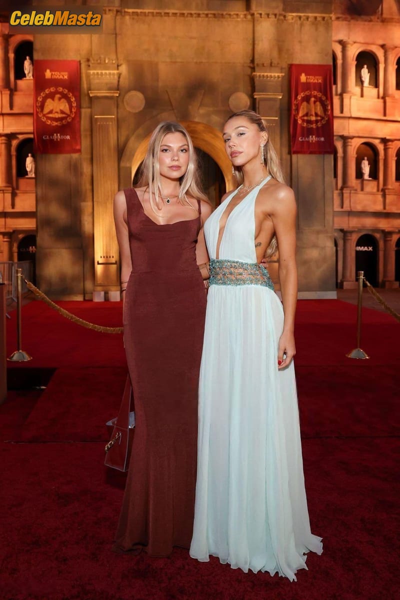 Alexis Ren Sexy Flaunts Her Boobs In A Beautiful Dress At The Gladiator II Premiere In Los Angeles Photo Gallery photo 3