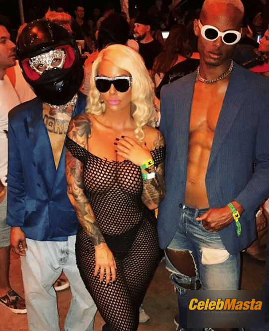 Amber Rose Fishnet Bodysuit at Coachella in indio Photo Gallery photo 2