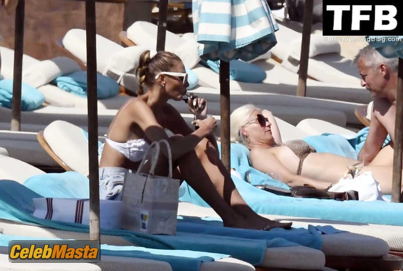 Alina Baikova Sexy Seen Showing Off Her Hot Figure Wearing A White Bikini At The Beach in Greece Photo Gallery photo 1