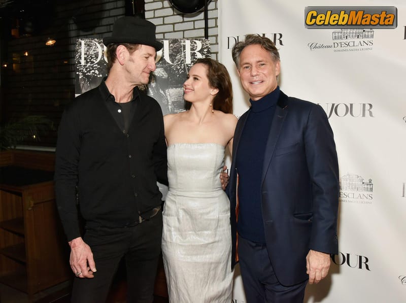 Felicity Jones Sexy at the DuJour Winter Issue Celebration in New York City Photo Gallery photo 1