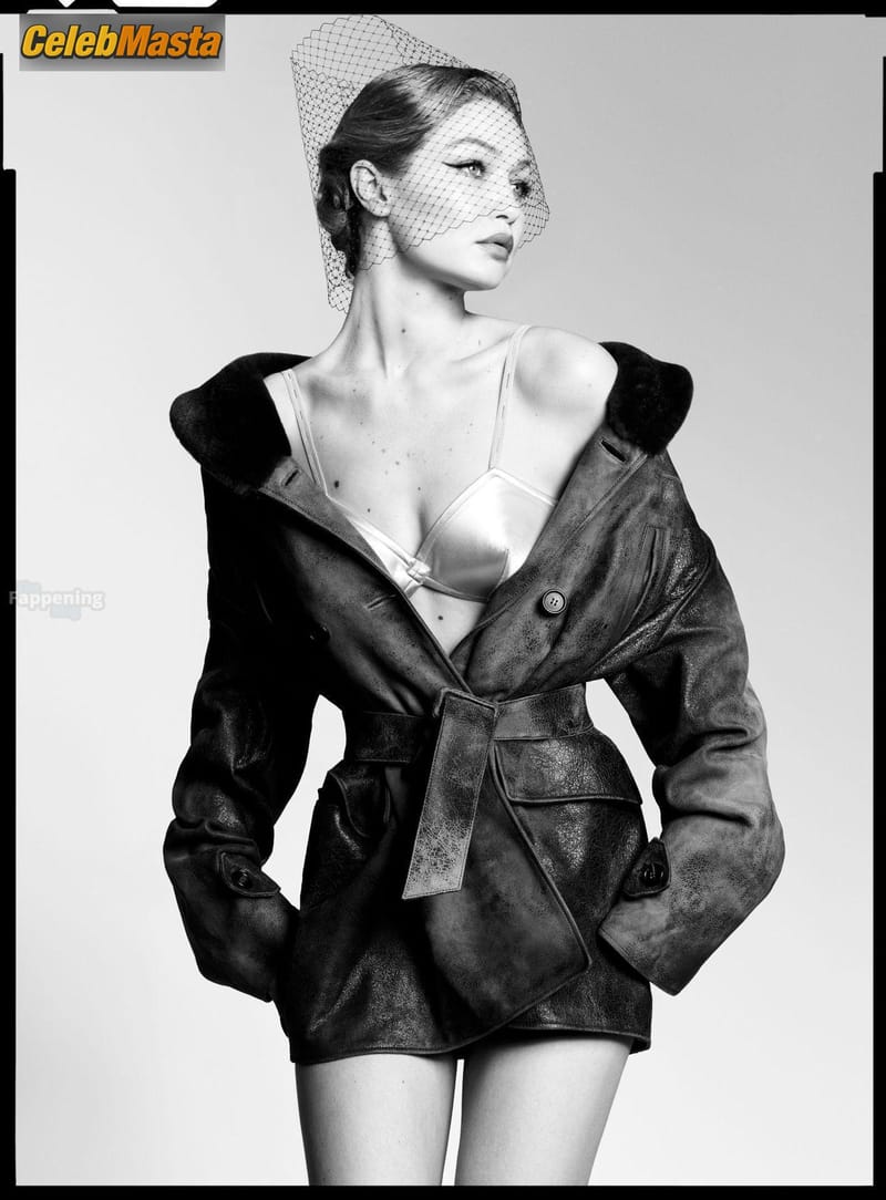 Gigi Hadid Sexy Poses In A Hot Bra And Shows Off Her Slender Figure In A Photoshoot For V Magazine photo 3