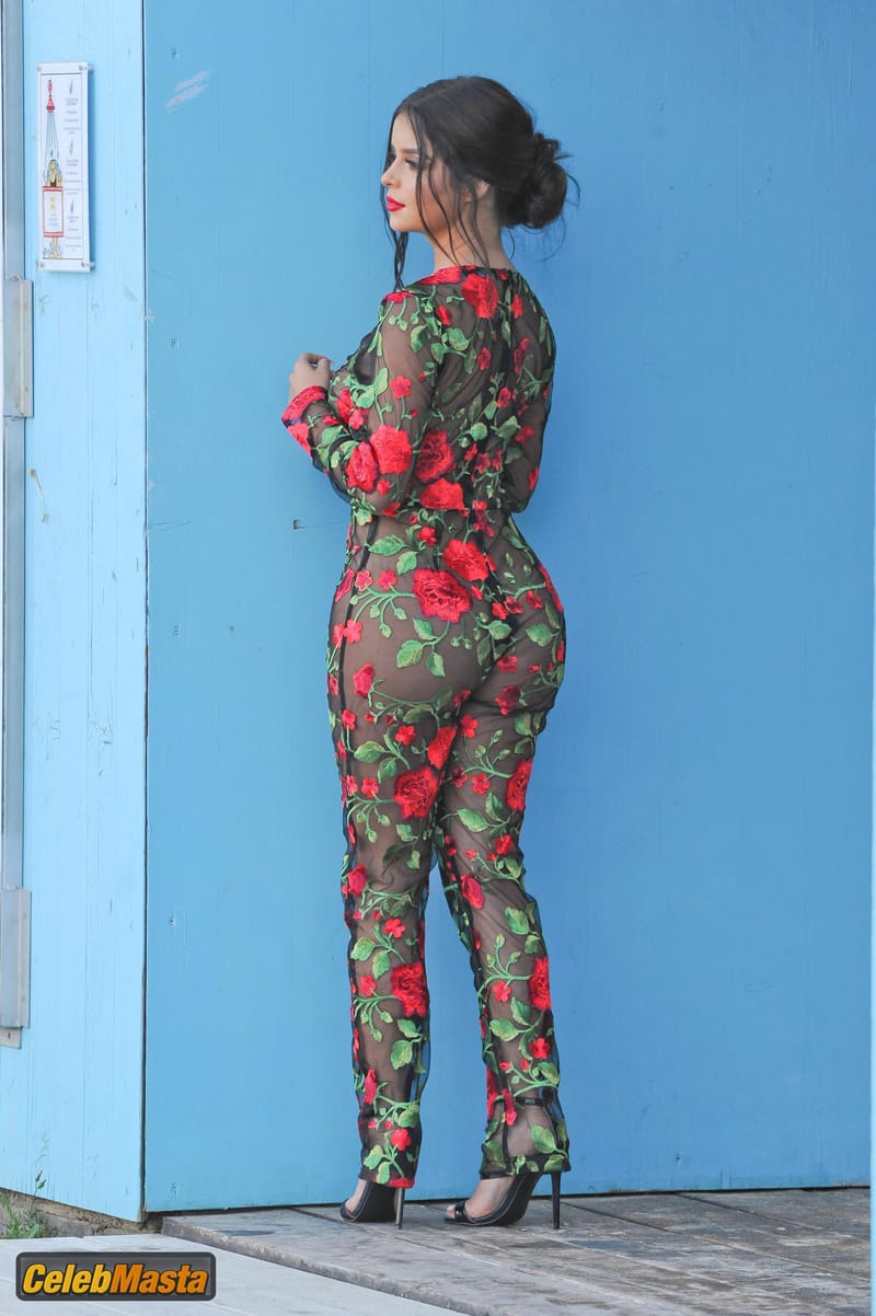 Demi Rose Gallery: Sexy In A See-through Catsuit In Spain photo 2