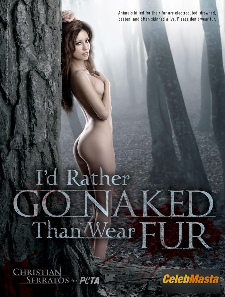 Christian Serratos Gallery: In Fur Protest Poster photo 2