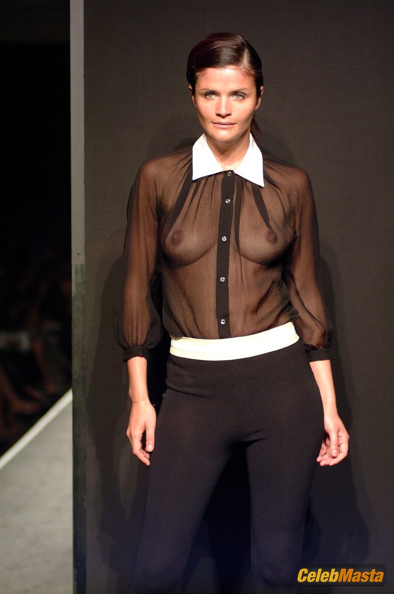 Helena Christensen Pics: Sexy In A See Through Top At The Alessandro Dell’acqua photo 1
