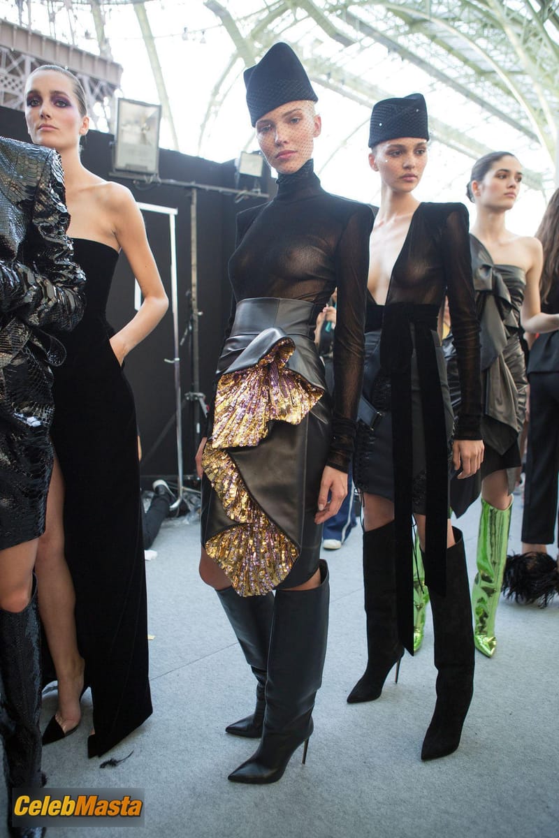 Sasha Luss Photo Gallery: In A See-through Black Top While Alexandre Vauthier Hc photo 1