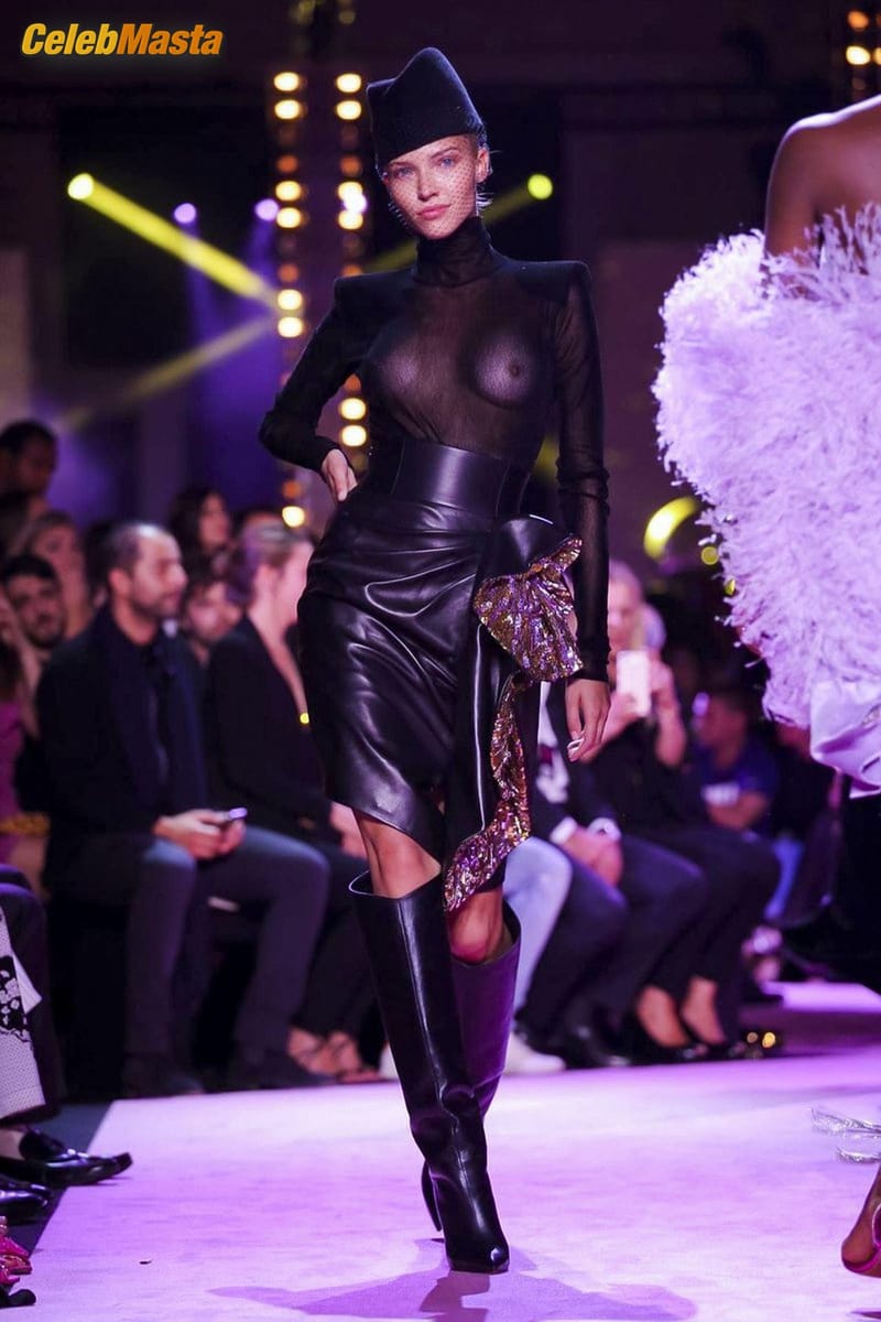 Sasha Luss Photo Gallery: In A See-through Black Top While Alexandre Vauthier Hc photo 2