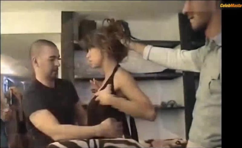 Elisabetta Canalis Underwear Scene from Making Of Gq