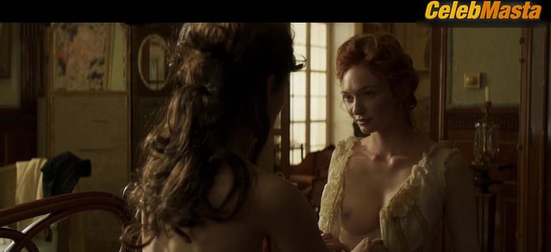 Keira Knightley and Eleanor Tomlinson Lesbian, Tits Scene from Colette