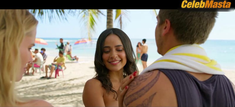 Virginia Gardner, Genesis Estevez and Esmeralda Felix Swimsuit, Boobs Scene in Beautiful Wedding