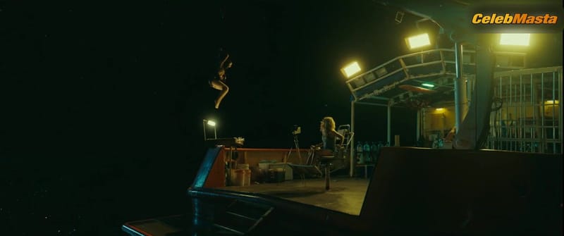 Ella Newton and Hassie Harrison Tits, Swimsuit Scene in Dangerous Animals