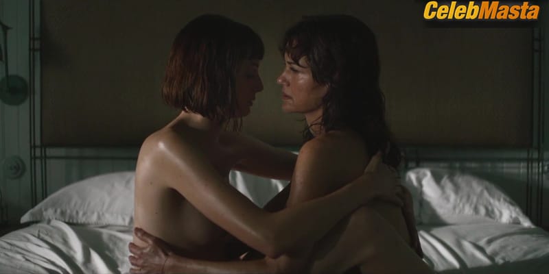 Carla Gugino and Gaite Jansen Bare Tits in Lesbian Scene in Leopard Skin