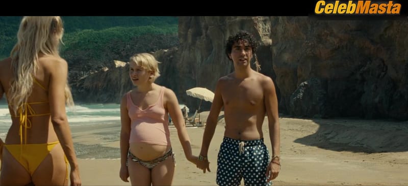Abbey Lee, Eliza Scanlen and Thomasin McKenzie Swimsuit Scene from Old
