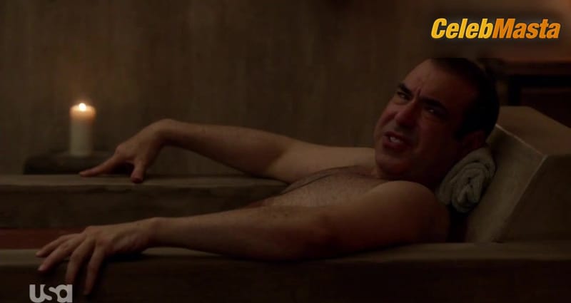 Sarah Rafferty's Swimsuit Scene in Suits