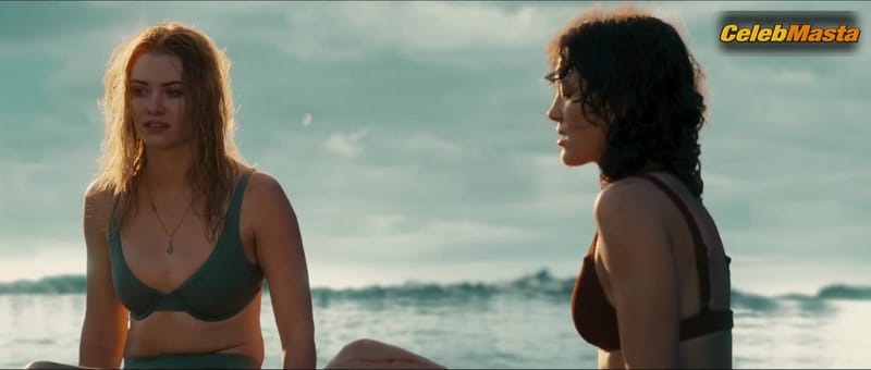 Melanie Jarnson and Virginia Gardner Swimsuit Scene in Killer Whale