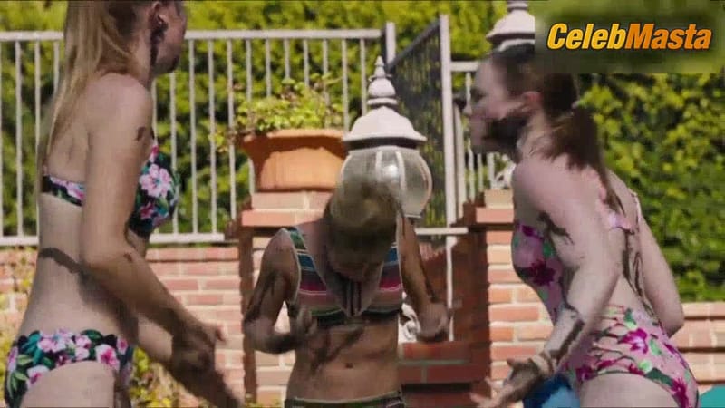 Madeline Bertani, Lizze Broadway and Christina Burdette Bikini Scene in Here And Now Show