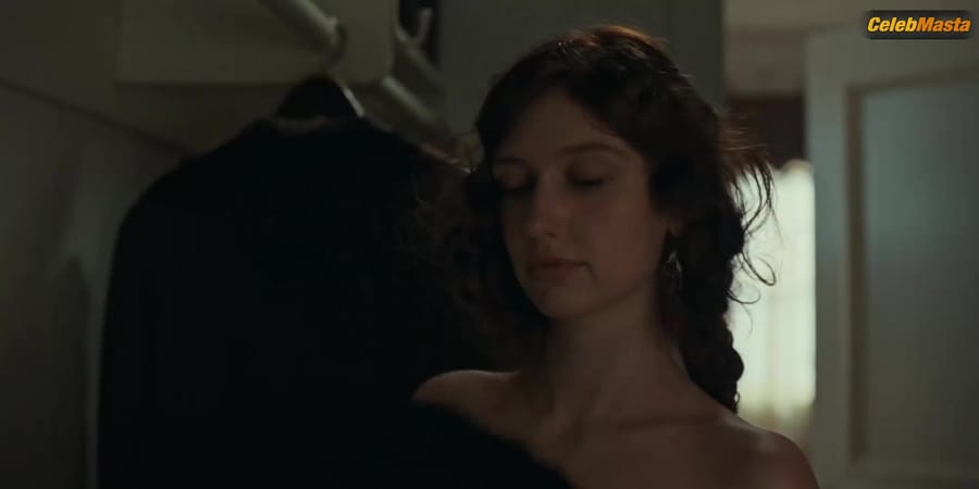 Madison Rogers and Cailyn Rice Bare Breasts in Lesbian Scene in 1923