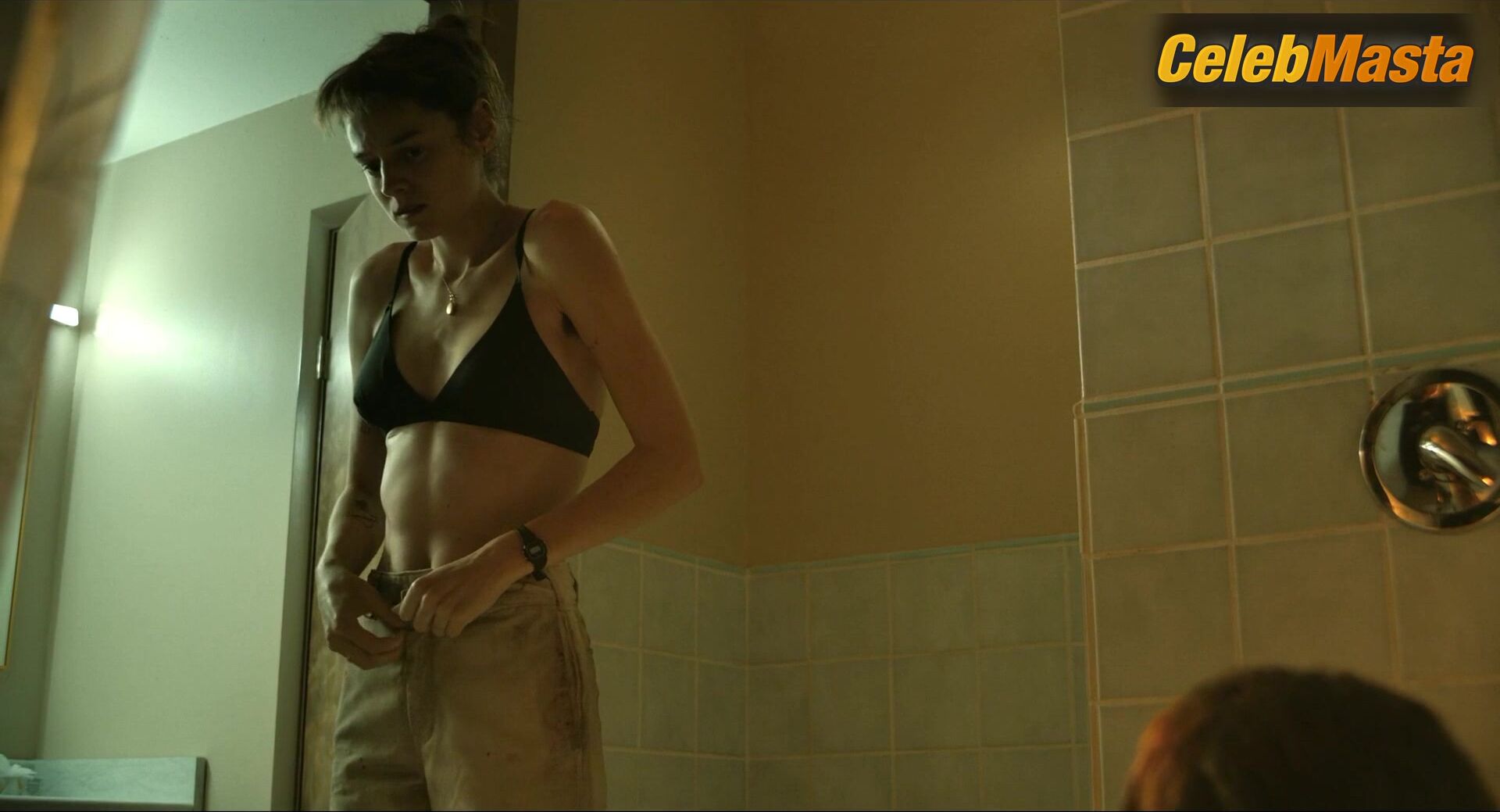 Emma Corrin Booty, Undies Scene In A Murder At The End - Photo 1 of 5