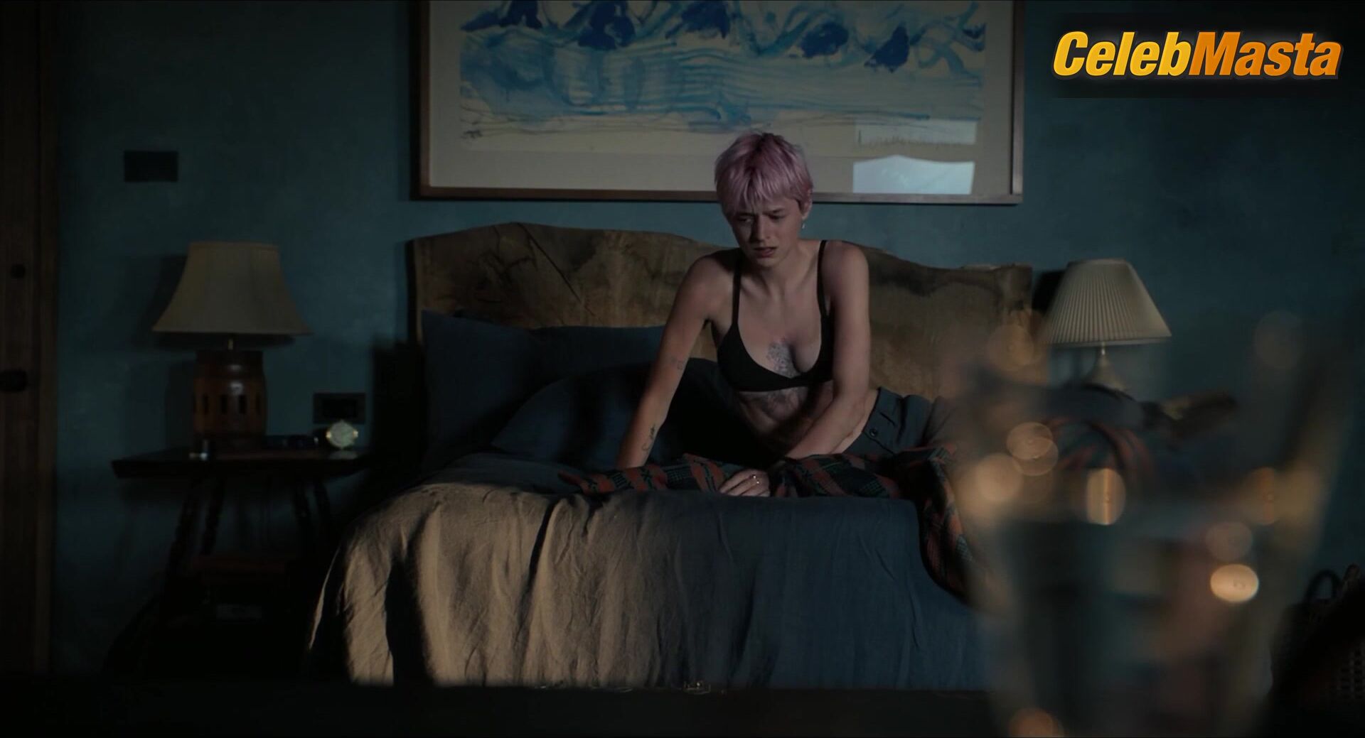 Emma Corrin Undies Scene In A Murder At The End Of The - Photo 1 of 5
