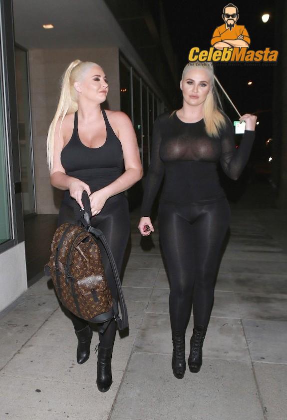 Karissa Shannon Sexy See-Through Outfit Candid Pics photo 2