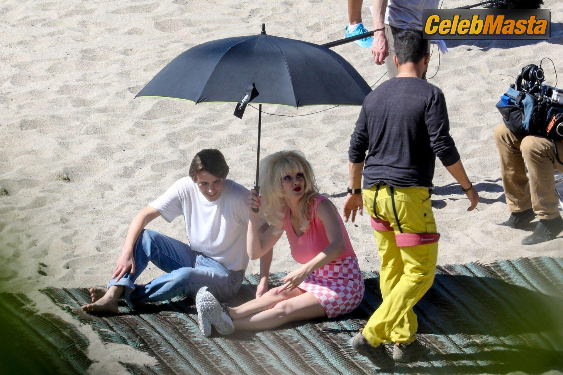 Emmy Rossum Emmy Rossum Gallery: Films Scenes as the Iconic Angelyne on the Beach in Malibu - Photo 35 of 60
