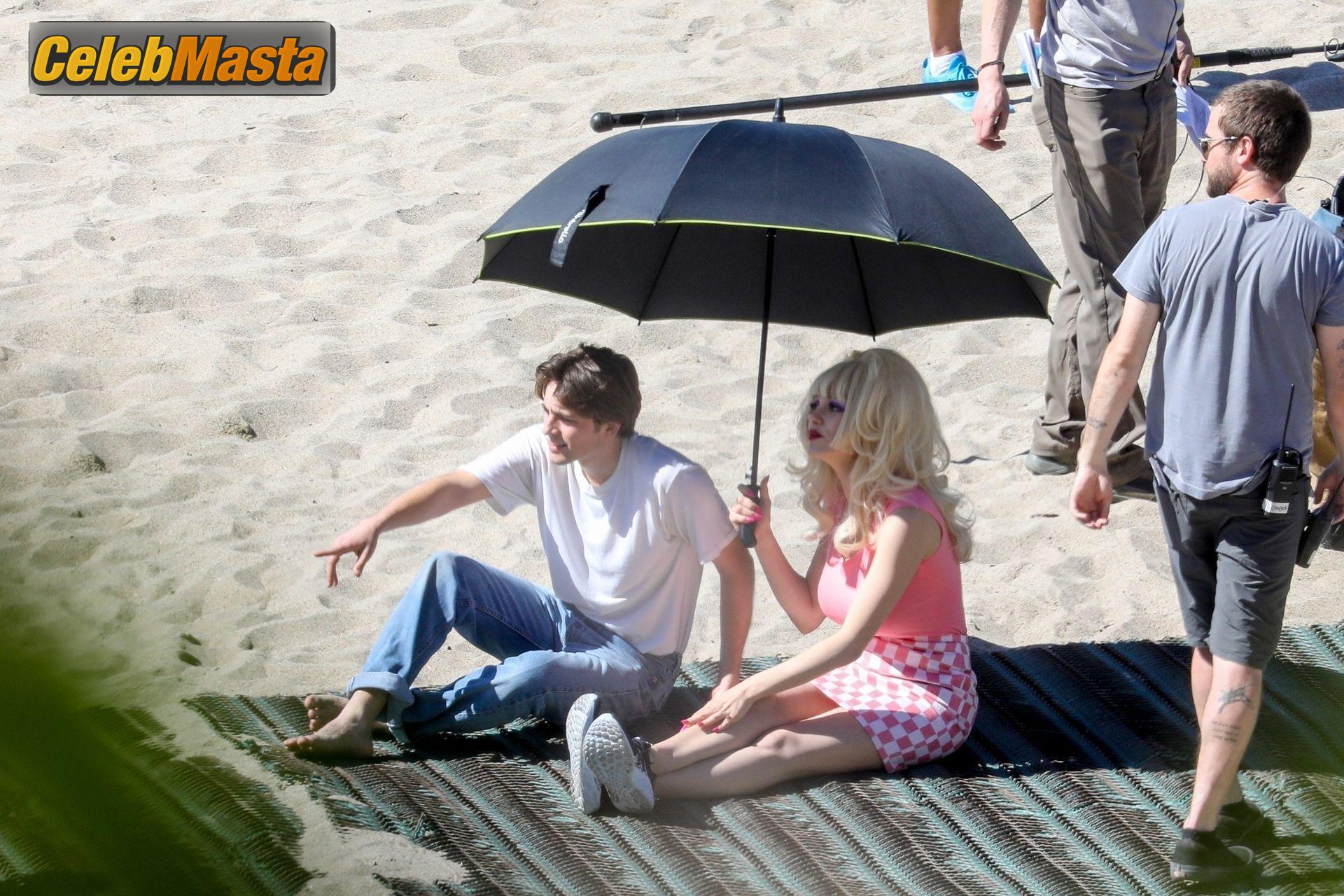 Emmy Rossum Emmy Rossum Gallery: Films Scenes as the Iconic Angelyne on the Beach in Malibu - Photo 36 of 60