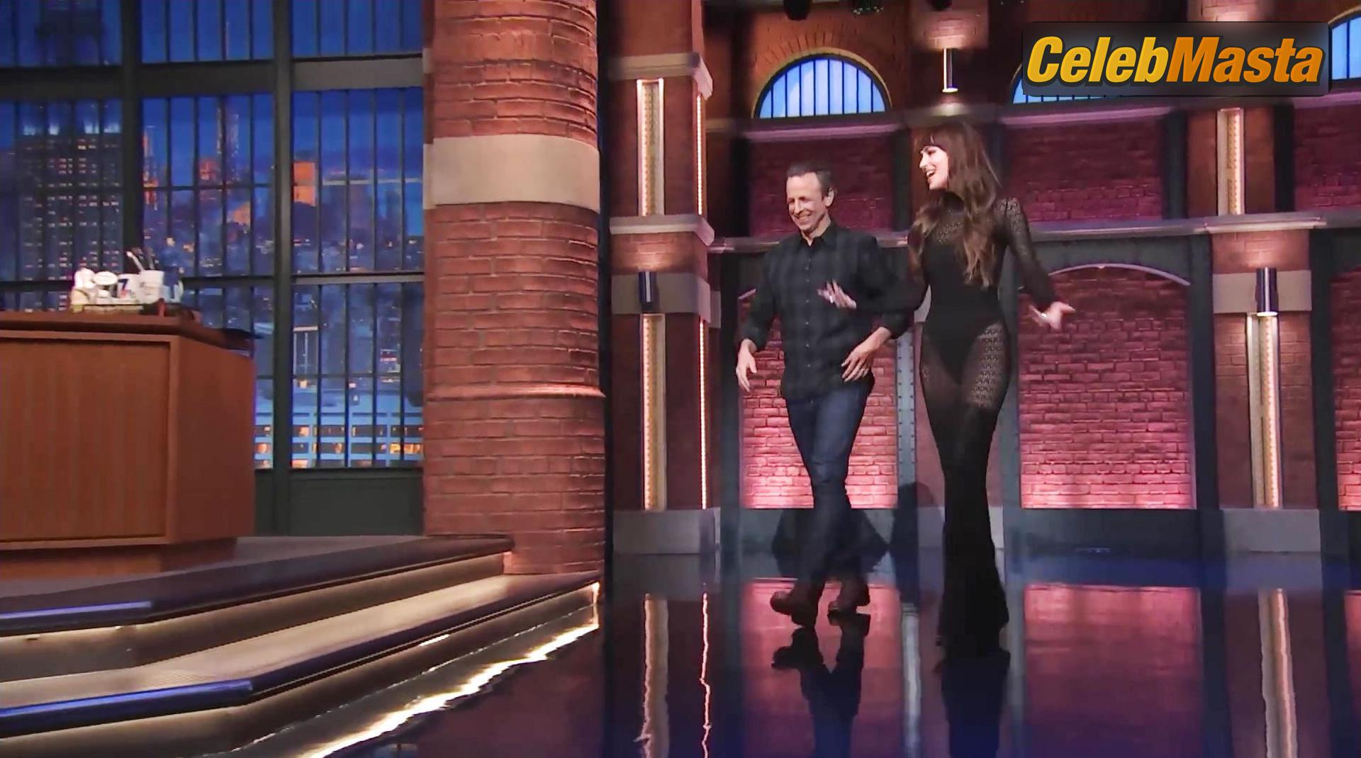 Dakota Johnson Nude Scene Photos Gallery from Late Night With Seth Meyers photo 2